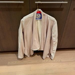 Blank NYC Faux leather Cream jacket/Size L